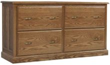 Amish Heirwood 4 Drawer Lateral File Cabinet