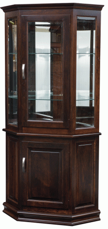 Corner Deluxe Curio with Enclosed Base