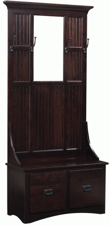 Mission 2 Drawer Hall Seat