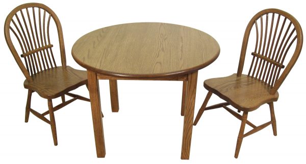 Child's Round Table Set in Oak