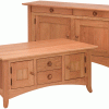 Light Wood Shaker Style Sofa Table