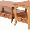 Light Wood Coffee Table And End Table