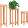 Light Wood Shaker Style Plant Stand