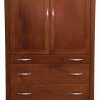 wide wooden wardrobe with drawers