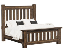 Amish Houston Rustic Bed in Brown Maple