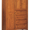 light wooden dresser with 3 doors and 4 drawers
