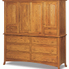 light wooden cabinet with 4 doors and 8 drawers