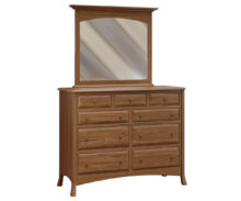 Amish Carlisle 9 Drawer Dresser with Mirror