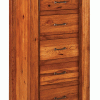 red wooden dresser with 6 drawers