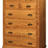 light brown wooden dresser with 9 drawers