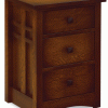 wooden nightstand with 3 drawers