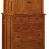 wooden dresser with 2 doors and 6 drawers