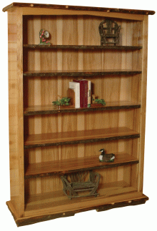Hilltop Rustic Bookcase in Hickory