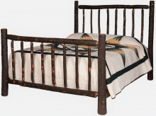 Lumber Jack Rustic Bed in Hickory