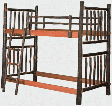 Twin Rustic Bunkbed in Hickory