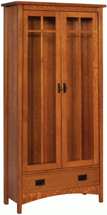 E&S Mission Bookcase with Drawer