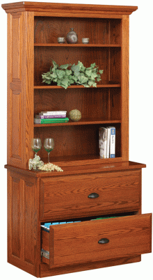 Jackson Traditional 2-Drawer Lateral File Cabinet with Hutch