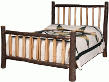 Lumber Jack Shaved Spindle Bed in Hickory