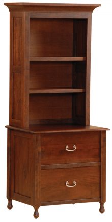 Shiloh Lateral File Cabinet with Bookcase Hutch