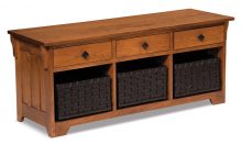 Lattice Weave Drawer Bench