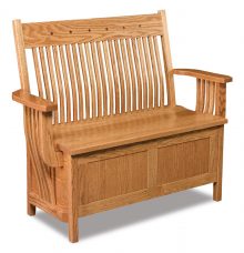 Low Back Royal Mission Storage Bench