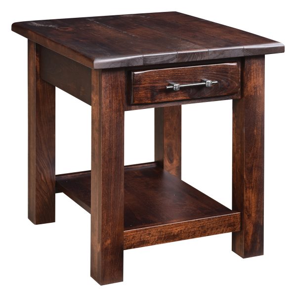 Up to 33 Off Barn Floor Rustic 1Drawer End Table Amish Outlet Store