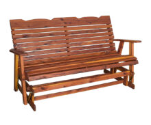Amish Cedar Straightback Loveseat Glider