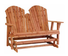 Amish Cedar Adirondack Loveseat Glider