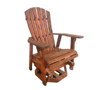 Amish Cedar Adirondack Swivel Glider with Lumbar Support