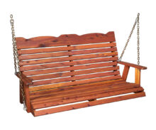 Amish Cedar Straightback Porch Swing