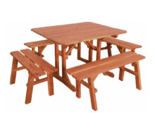 Amish Cedar Picnic Table with Benches