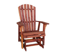 Amish Cedar Adirondack Glider with Lumbar Support